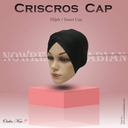 Criss Cross Hijab Cape -Black