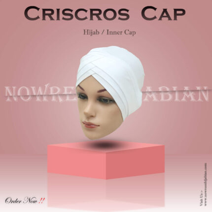 Criss Cross Hijab Cape -White