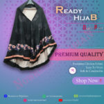 Korian Sttich Print Hijab- Black