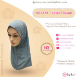 Korian Sttich Print Hijab S- Ash