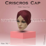 Criss Cross Hijab Cape -Burgendy Maroon