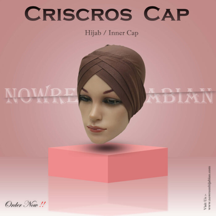 Criss Cross Hijab Cape -Chocolate