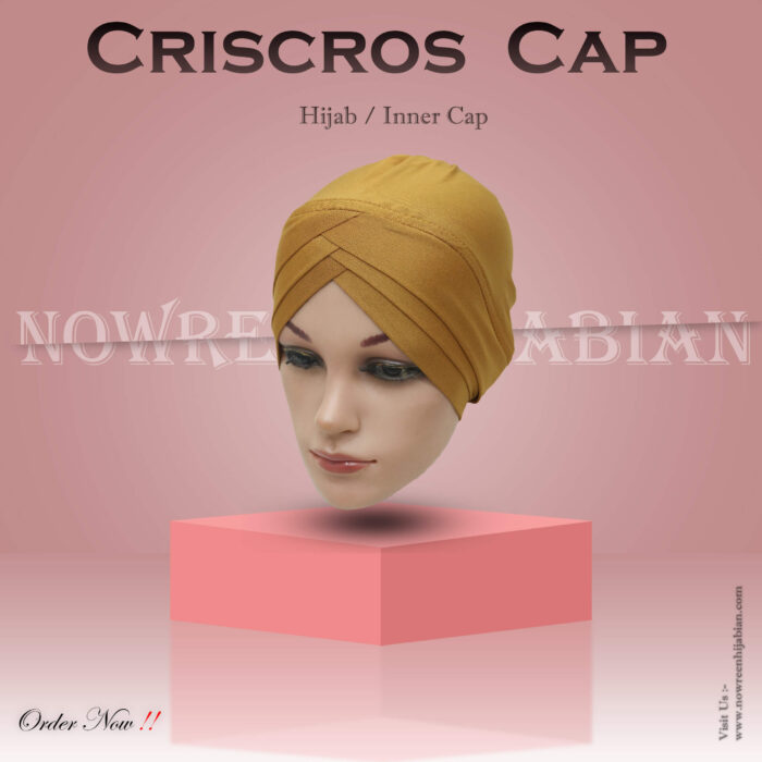 Criss Cross Hijab Cape -Golden