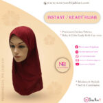 Korian Sttich Print Hijab S- Maroon