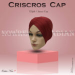 Criss Cross Hijab Cape -Maroon