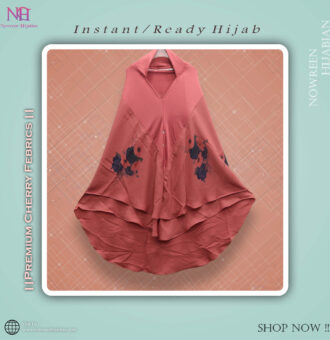 Cherry Digital Print Hijab N1- Meat