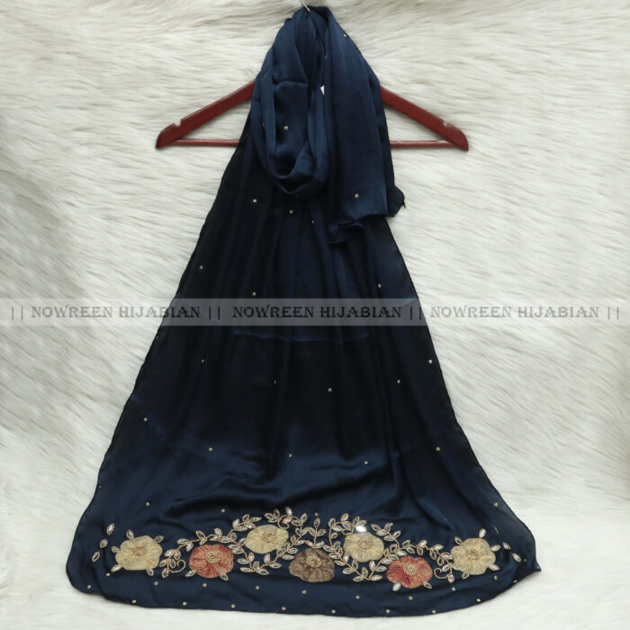 Karchupi Aplik Hijab- Navy Blue