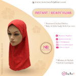 Korian Sttich Print Hijab S- Red