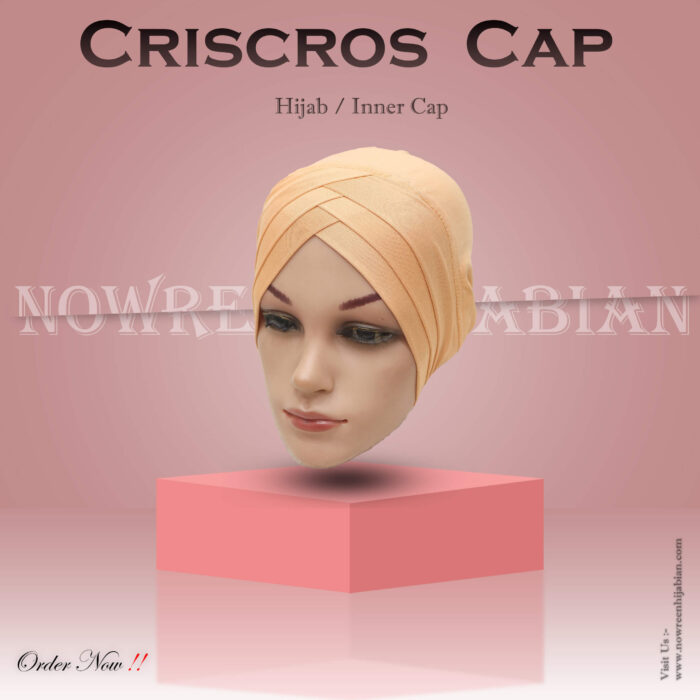 Criss Cross Hijab Cape -Skin