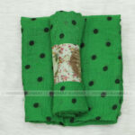 Crincle Cotton Print Hijab N1- Bottle Green