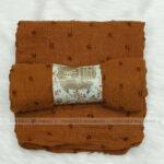 Crincle Cotton Print Hijab N5- Brown