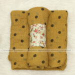 Crincle Cotton Print Hijab N1- Golden