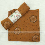 Crincle Cotton Print N3- Golden Brown