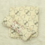 Crincle Cotton Print Hijab N4- Light Offwhite