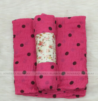 Crincle Cotton Print Hijab N1- Onion