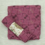 Crincle Cotton Print Hijab N4- Purple