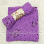 Crincle Cotton Print N3- Purple