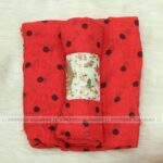 Crincle Cotton Print Hijab N1- Red