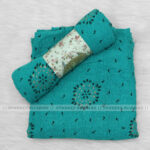 Crincle Cotton Print N3- Teal