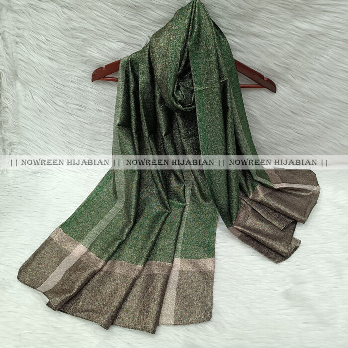 Premium Lurex Hijab-Bottle green