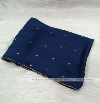 Cherry Zipper/Stone Hijab-Navy Blue