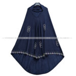 nowreen hijabian-Malaysian stitch-deep navy blue