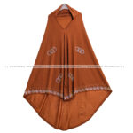 nowreen hijabian- Malaysian stitch-orange