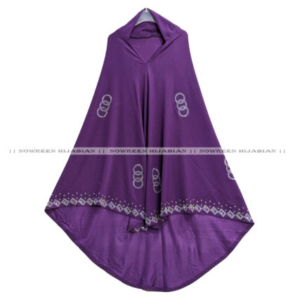 nowreen hijabian- Malaysian stitch-light purple